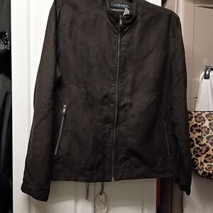 Dark Brown Zip-Up Jacket